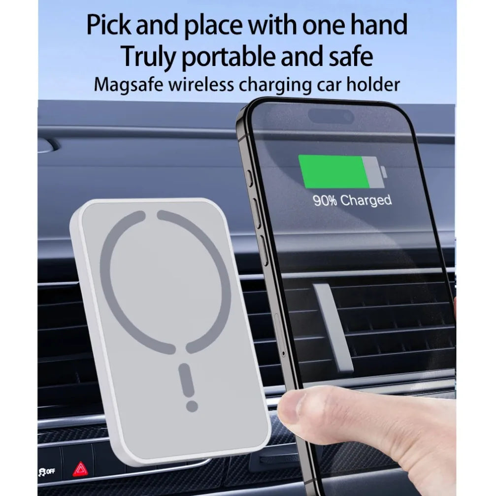 100W Car Magnetic Wireless Charger Air Vent Phone Holder Stand For Magsafe iPhone 16 15 14 13 12 Pro Max XS 11 Fast Charging Pad